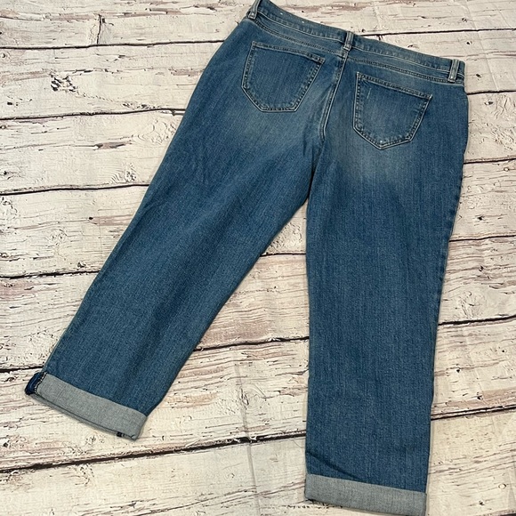 LOFT Distressed Boyfriend Jeans with Button Fly - Picture 2 of 5